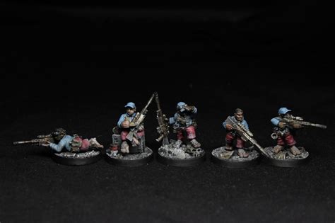 Painted Warhammer 40k Astra Militarum Ratling Snipers 5 Ebay