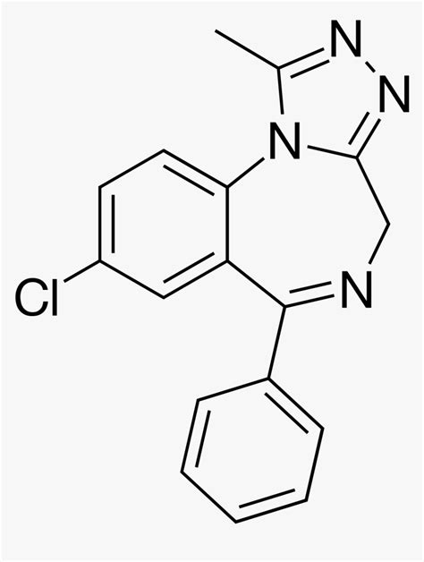 Alprazolam Structure, HD Png Download - kindpng