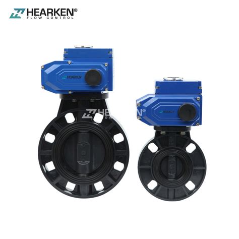 Electric Actuator Quarter Turn Motorized Wafer Type Butterfly Valve Upvc Pvc China Butterfly