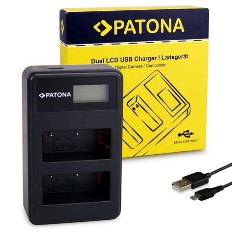 Pachet Incarcator Dual LCD USB Si 2x Acumulator Patona Platinum NP W126