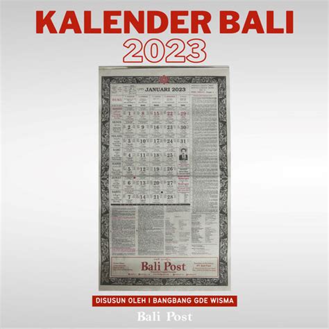 Jual Kalender Bali 2023 I Bangbang Gde Wisma Kalender Bali Dinding Kota Denpasar Bali