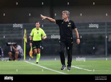 Werona Italy 26th Aug 2023 Coach Marco Baroni Of Verona Seen During