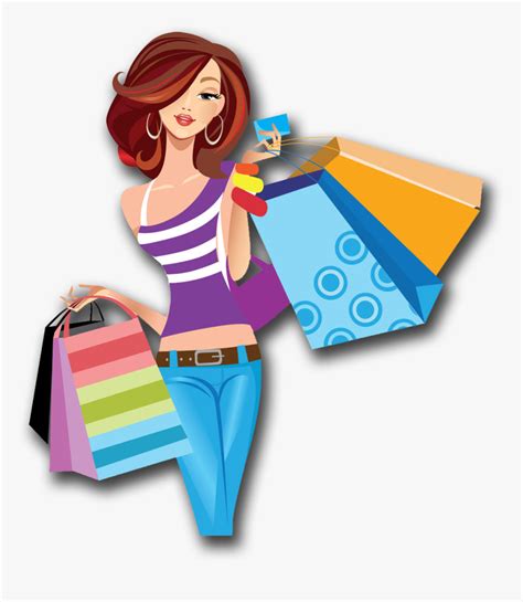 Shopping Cartoon Women Png Image High Quality Clipart Shopping Woman