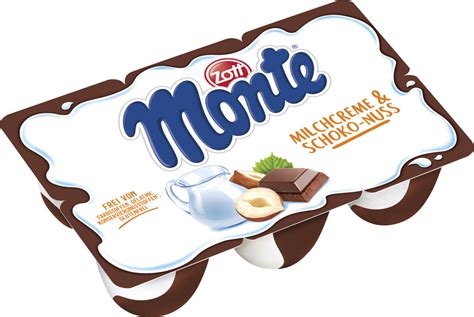 Zott Monte Snack Milchcreme Schoko Nuss Er Packung Online Kaufen