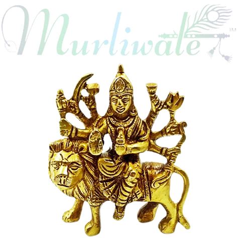 Sherawali Mata Murti Pure Brass Murti Murliwale