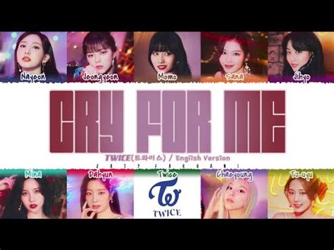 TWICE Cry For Me English Ver Karaoke W Lyrics YouTube