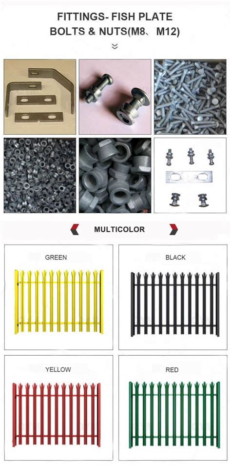 High Security D Section Galvanised Palisade Fencing Powder Coated