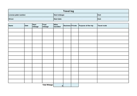 42 Useful Travel Log Templates 100 Free Templatelab