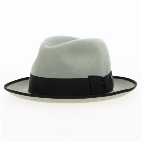 Cchapeau Fedora Oxford Feutre Poil Gris Guerra Reference