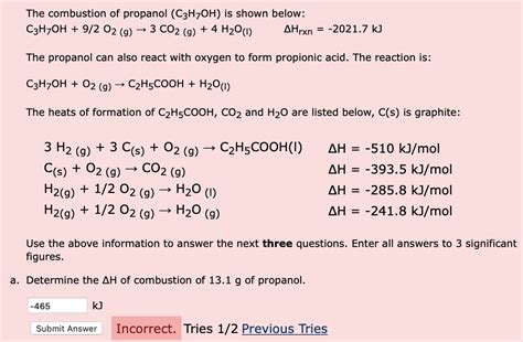 What Is The Formula Mass Of Propanol C3h7oh