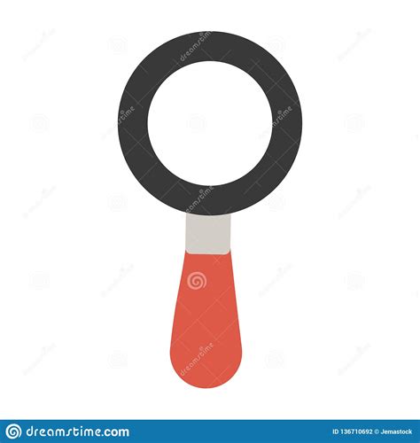 Magnifying Glass Symbol Stock Vector Illustration Of Paper 136710692