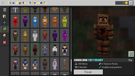 Fnaf Skin Pack Mcpe Addons Minecraft Pe Addons Mods Maps Shaders