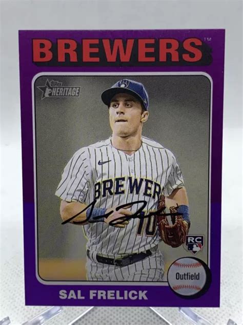 2024 TOPPS HERITAGE MINI Purple Border 451 Sal Frelick RC 1 15 Brewers