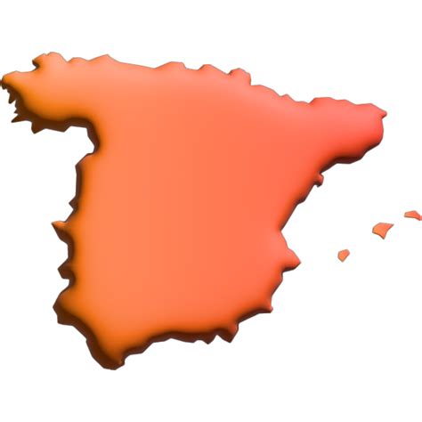 3d Render Country Map Spain 24075993 Png