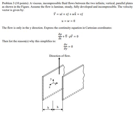 Solved Problem 3 10 Points A Viscous Incompressible Chegg