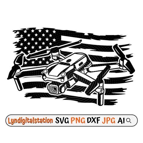 Us Drone Svg Flying Camera Clipart Quadcopter Cut File Drone Pilot