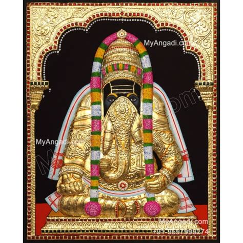 3D Karpaga Vinayagar Tanjore Painting