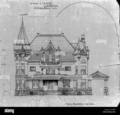 Olds Mansion blueprint Stock Photo - Alamy