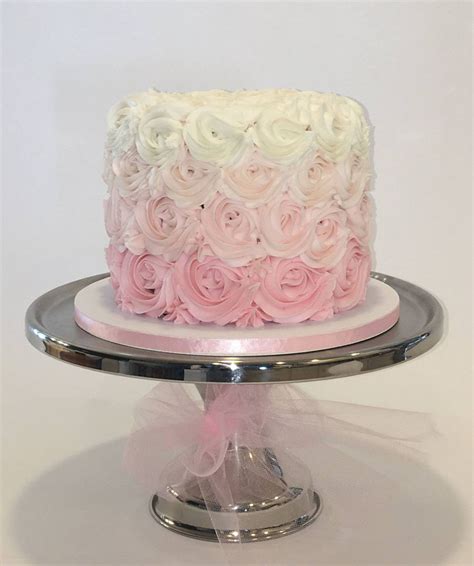 Ombre Buttercream Rosette Cake