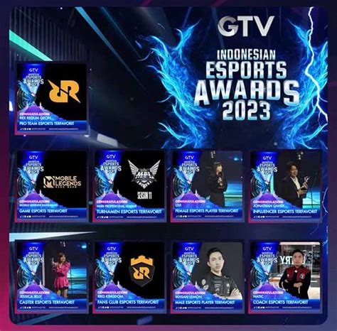 Rrq Borong 4 Piala Ini Daftar Pemenang Esports Awards 2023