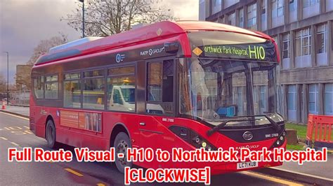 Full Route Visual London Bus Route H10 Northwick Park Hospital