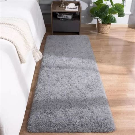 Tapete Alfombra Peluda Sala Habitación Pie De Cama 60 150cm MercadoLibre