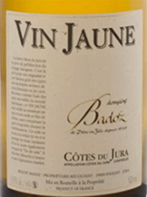 Benoît Badoz, Vin jaune, 2010 (Blanc) - Spiritus Vinum - L'esprit du ...