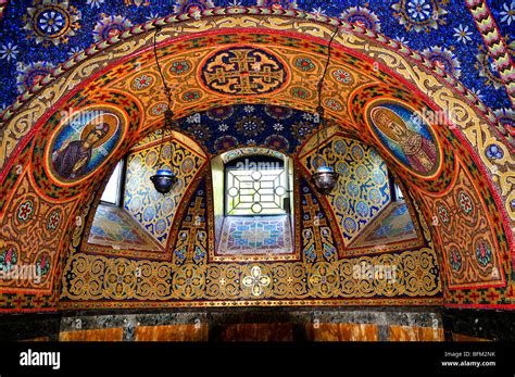 Interior Of Orthodox Christian St George Church In Topola Serbia