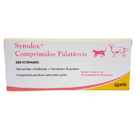 Synulox Mg Comprimidos Zoetis Farm Cia Pet Magazine Luiza