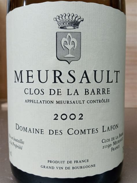 Meursault Clos De La Barre Comtes Lafon Wineac