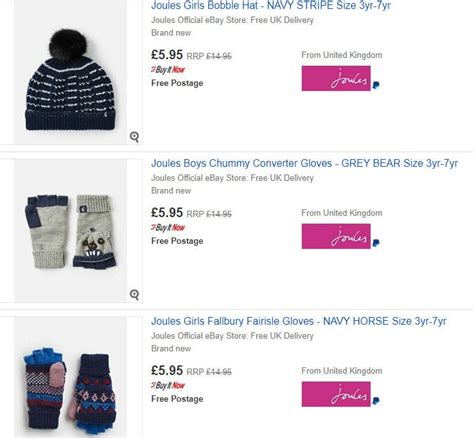 Joules ebay Outlet Up To 80% Off Clearance - Prices from £1.95 Delivered