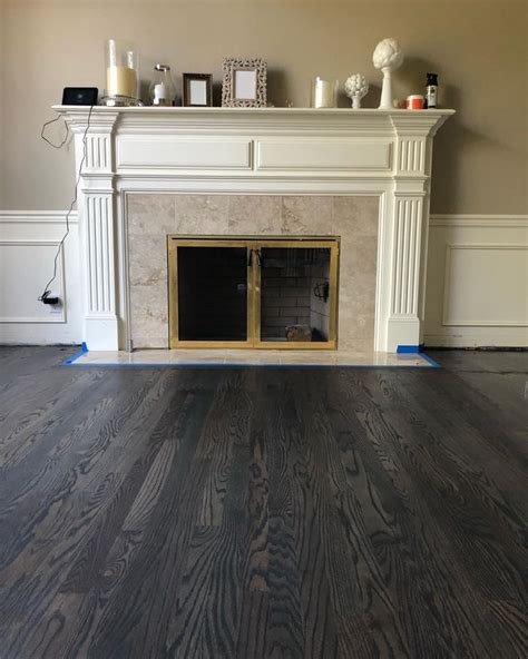 Stain Red Oak Hardwood Floors Dura Seal True Black