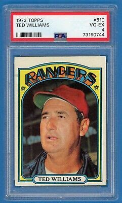 Topps Baseball Ted Williams Psa Vg Ex Ebay