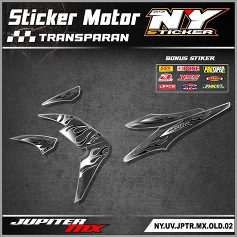 Jual Stiker Striping Transparan Api Jupiter Mx Lama Sticker Jupiter Mx