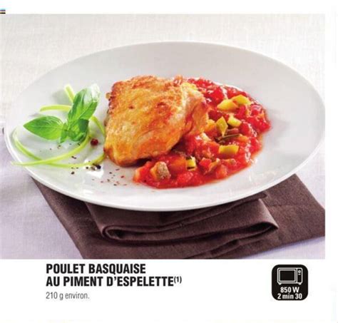 Promo Poulet Basquaise Au Piment Espelette Chez E Leclerc