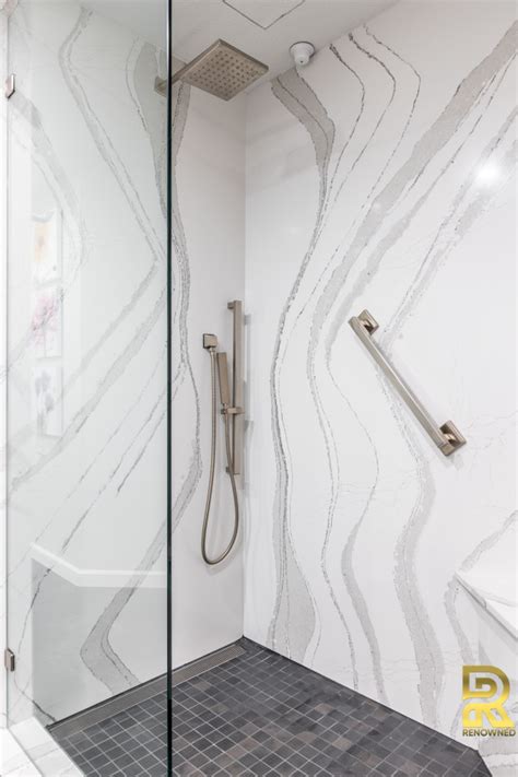 Cambria Britannica Quartz Shower Walls Modern Bathroom Dallas