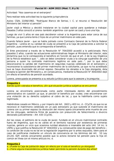 Parcial Iii Adm Trabajo Practico Aprobado Derecho