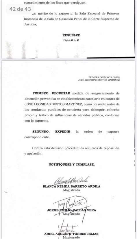 BluRadio Colombia on Twitter Atención La Corte Suprema de Justicia