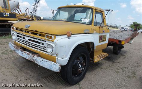 1966 Ford F600 Flatbed Truck In Wichita Ks Item De2967 Sold Purple