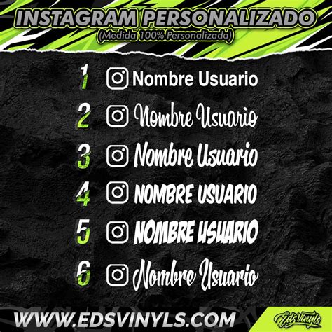 Instagram Personalizado Logo Recto Edsvinyls