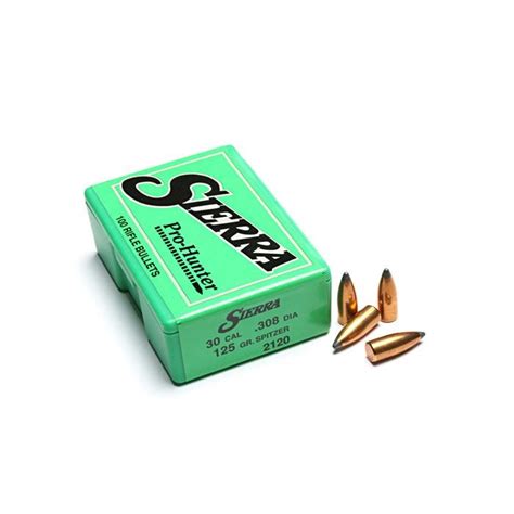 BULLET ONLY 30 CALIBER 125GR SIERRA PRO HUNTER 100 BOX