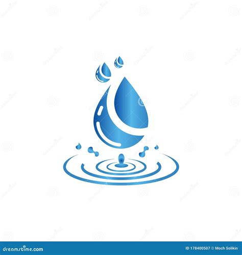 Water Drop Logo Water Droplet Icon Stock Vector Illustration Of