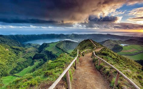 photography, Landscape, Nature, Path, Water, Lake, Sea, Azores