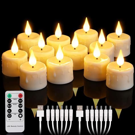 Amazon Yunsheng Pcs Rechargeable Led Tea Lights Candles With