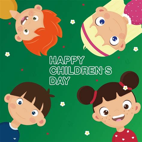 Premium Vector Happy Childrens Day Poster