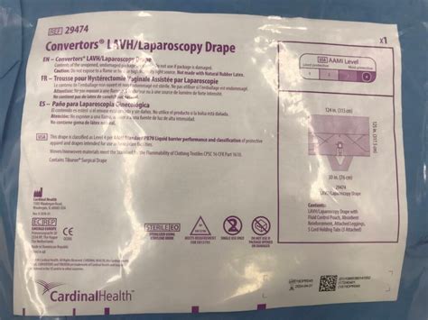 Cardinal Health 29474 Convertors Lavhlaparoscopy Drape Aami Level 4