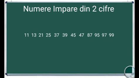 Numere Impare Formate Din 2 Cifre Exemple Numere Impare Exercitii