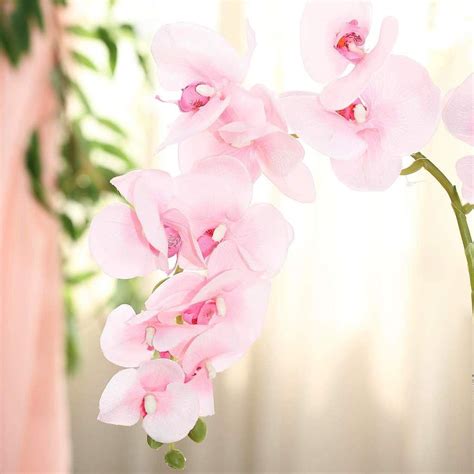 Stems Tall Pink Artificial Silk Orchid Flower Bouquets Silk