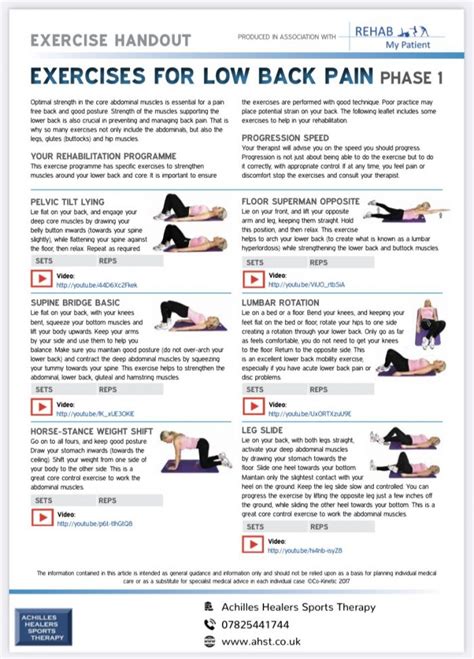 Exercises For Low Back Pain Achilles Healers Whitefield Bury