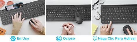 TedGem Combo Teclado y Raton Inalámbricos 2 4G Español Pack 2 en 1